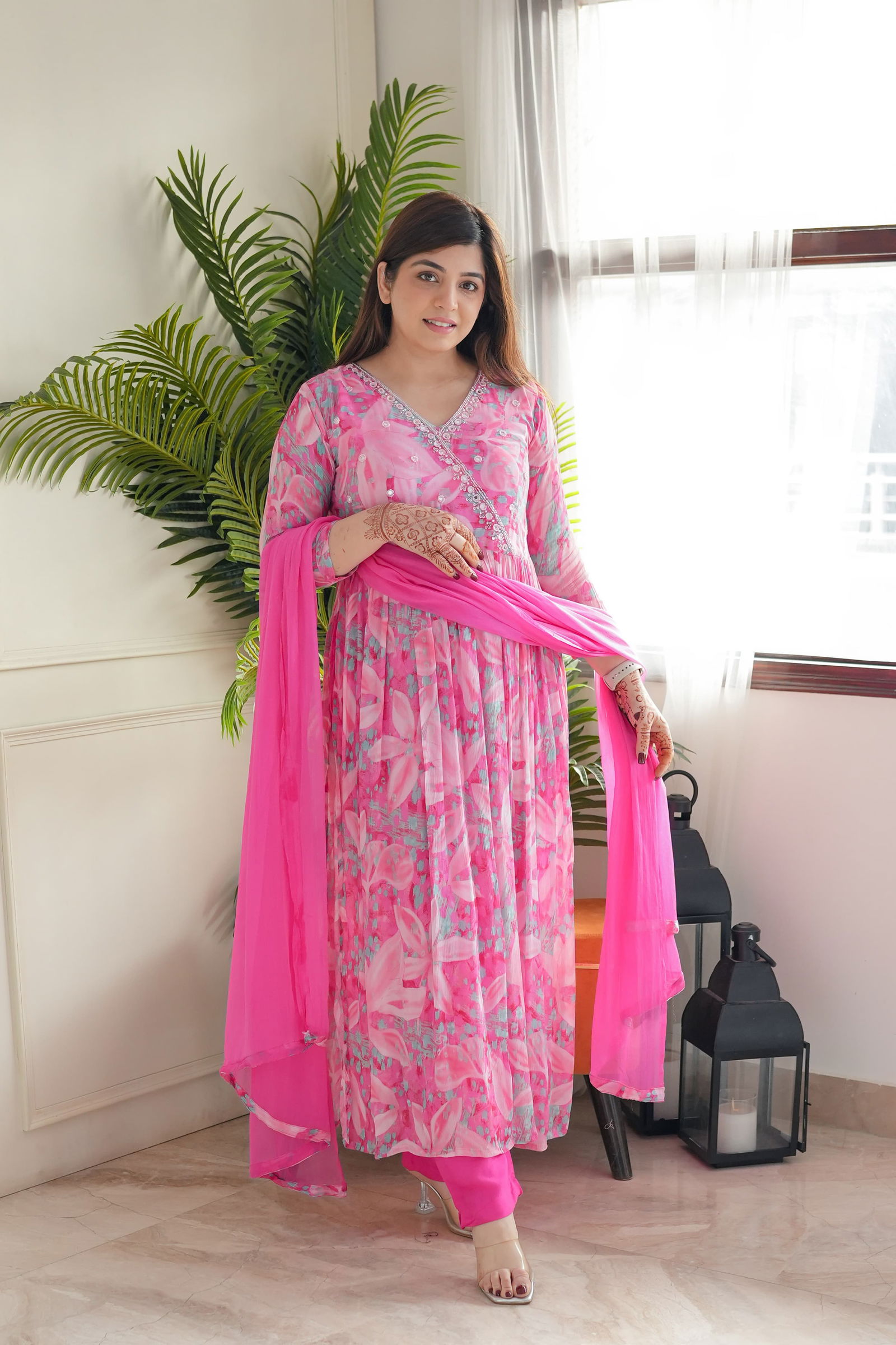 Akshar Designer Chiffon Designer Kurti With Bottom Dupatta Wholesale Shop In Surat
